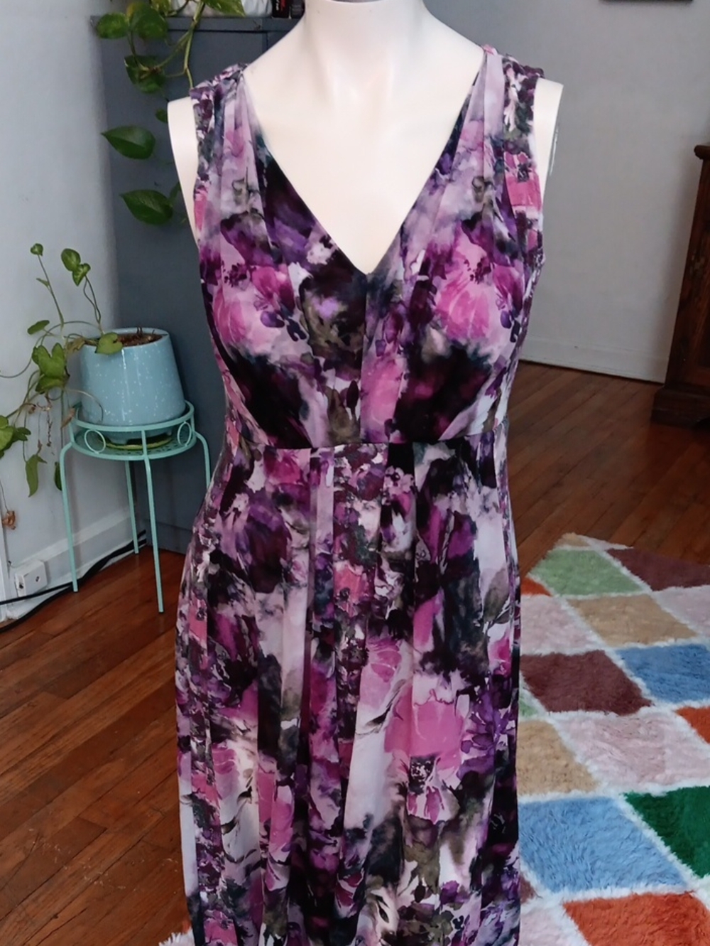 Floral Purple Maxi Dress